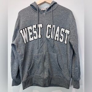 Faded‎ Rose West Coast zip up sweater jacket size Small